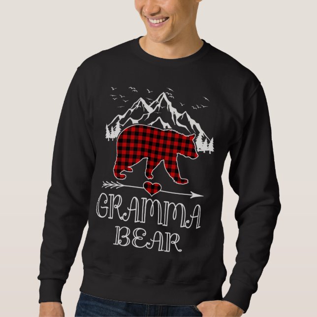 Sudadera Oso GrammaOsoRed Búfalo Tapado Abuela Oso Pajama (Anverso)