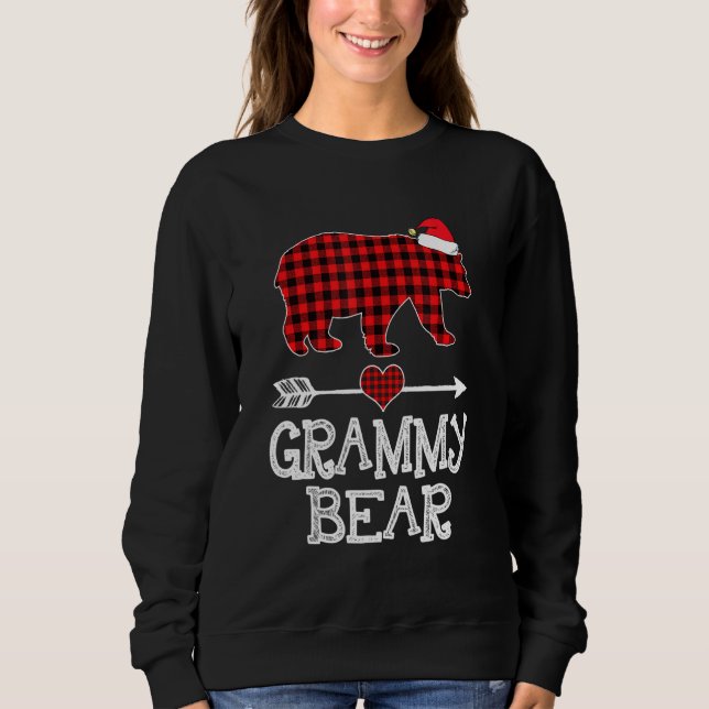 Sudadera Oso Grammy , Oso Grammy Pajama de Buffalo Rojo (Anverso)