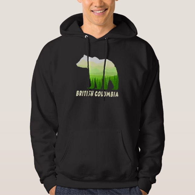Sudadera Oso Grizzly de Columbia Británica en el bosque de  (Anverso)