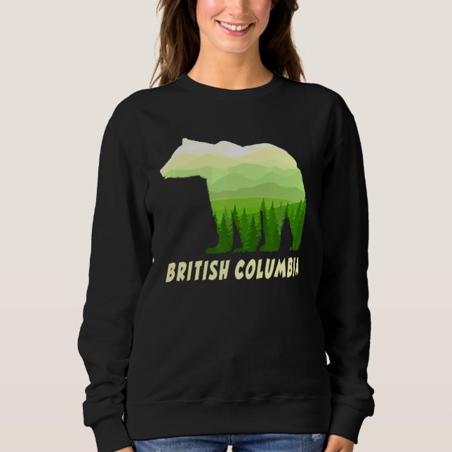 Sudadera Oso Grizzly de Columbia Británica en el bosque de  (Anverso)