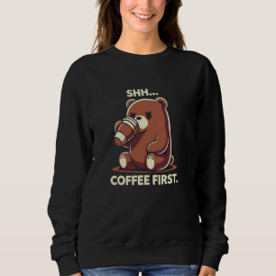 Sudadera Oso Grumpy Gracioso Y Agradable Diciendo Primero E