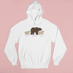 Sudadera Oso Mama Personalizado Con 2 Nombres De Niños Rega