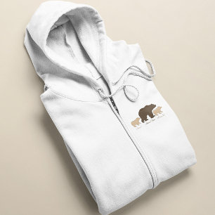 Sudadera Oso Mama Personalizado Con 2 Nombres De Niños Rega