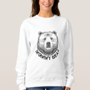 Sudadera Oso mami, Ilustracion de mano dibujada