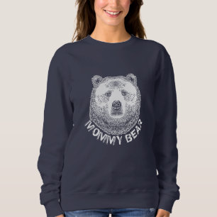 Sudadera Oso mami, Ilustracion de mano dibujada