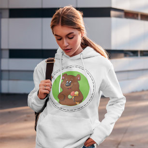 Sudadera Oso Marrón Con Helado