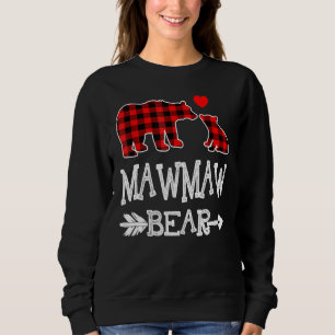 Sudadera Oso Mawmaw , Oso de abuela Pajam con tocado de búf