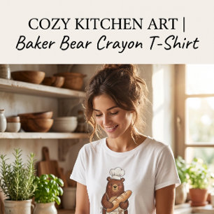 Sudadera Oso Panadero de Crayón Adorable con Camiseta de Ch