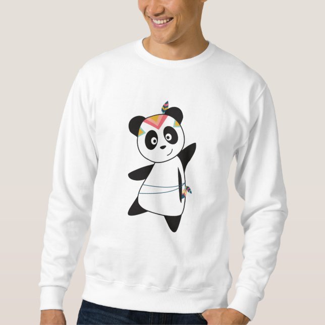 Sudadera Oso Panda Indio Con La Piel De Pelo De Teddy (Anverso)