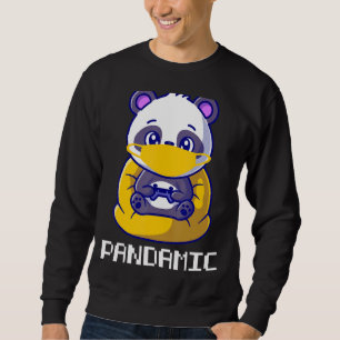 Sudadera Oso Pandámico Con Panda Máscara Panda Gaming