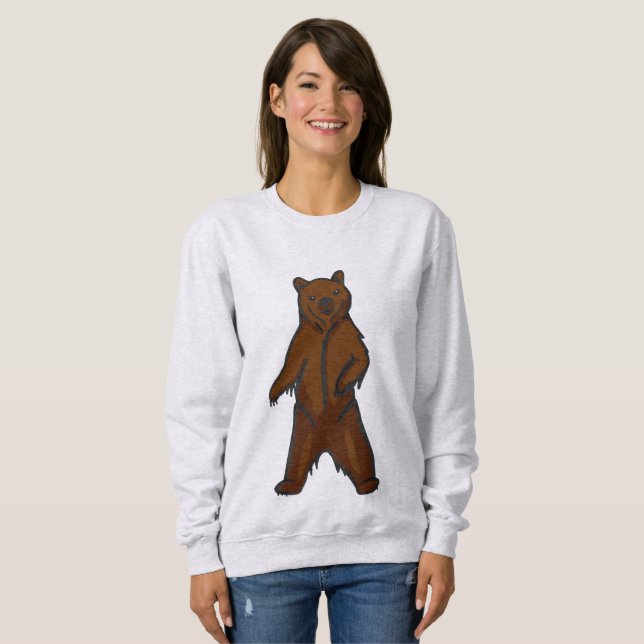 Sudadera Oso pardo pardo pardo de mano (Anverso completo)