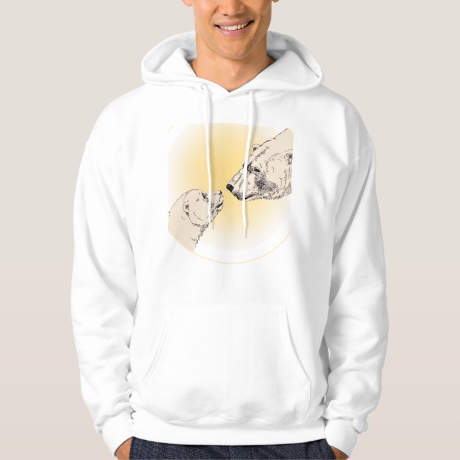 Sudadera Oso Polar Art Hoodie Bear Hoodie (Anverso)