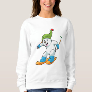Sudadera Oso polar como esquiador con gorra de esquí y Bobb