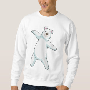 Sudadera Oso polar en el gimnasio del yoga en pie
