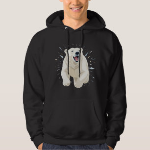 Sudadera Oso Polar Feliz Diversión Jugativa Jugando Aire Al