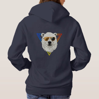 Sudadera Oso Polar Guay con Hoodie de Gafas de Sol