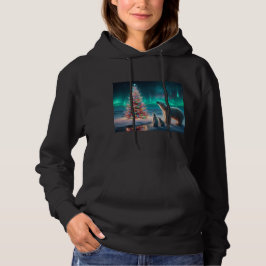 Sudadera Oso Polar Mamá Cubre Árbol De Navidad Aurora Borea