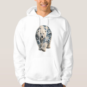 Sudadera Oso Polar Montaña Bajo la Luna Invierno Salvaje