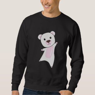 Sudadera Oso Polar Oso De Oso De Teja Cute Animales Con Bla