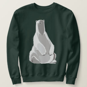 Sudadera Oso Polar Relajado - Arte Minimalista