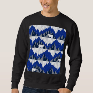 Sudadera Oso Polar sobre el patrón Iceberg sin Marea.