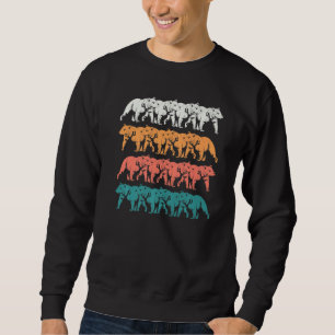 Sudadera Oso retro animal de oso de oso grizzly