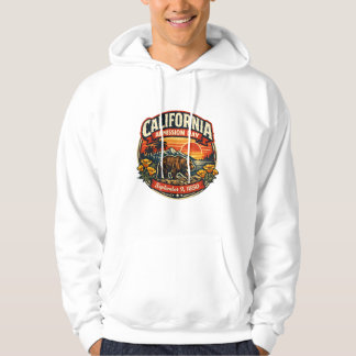 Sudadera Oso Retro del Día de Admisión de California Vintag