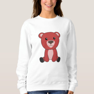 Sudadera Oso Rojo Colorful Bear Cute Animales Teddy
