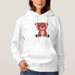 Sudadera Oso Rojo Colorful Bear Cute Animales Teddy