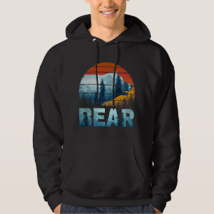 SUDADERA OSO VINTAGE NATURALEZA SALVAJE BOSQUE ATARDECER