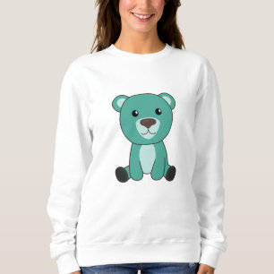 Sudadera Osos Coloridos De Oso Turquesa Cute Animales Teddy
