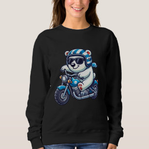Sudadera Osos Polares De Chicos En Moto Para Niños