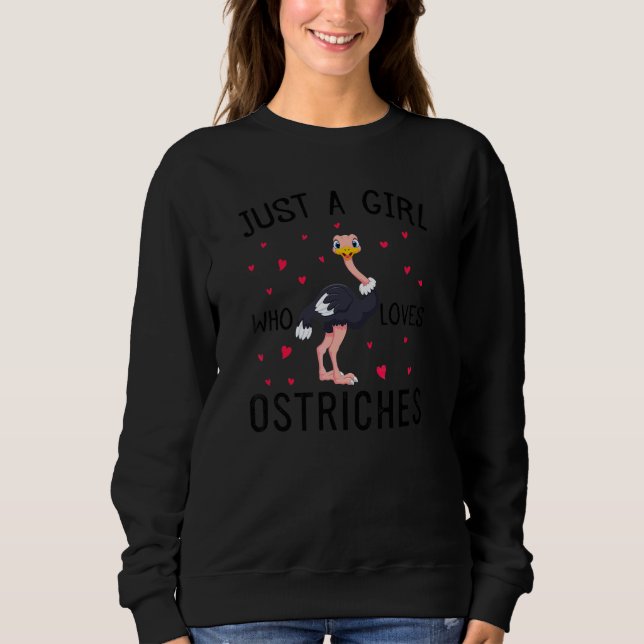 Sudadera Ostrich con gráfico cardíaco, sólo un Chica que am (Anverso)