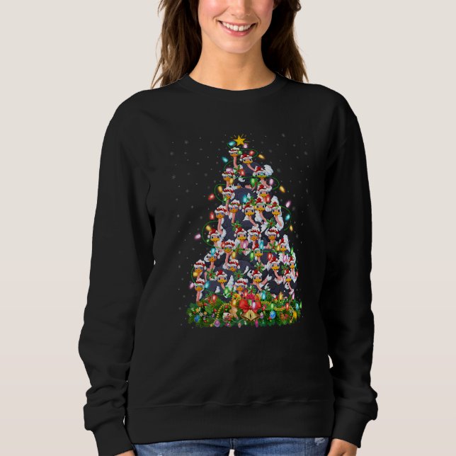 Sudadera Ostrich  Xmas Lights Santa Ostrich Christmas Tree (Anverso)
