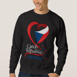 Sudadera Ostrov Bandera Corazón De La República Checa Cubie