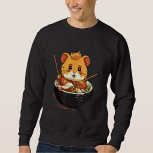 Sudadera Otaku Hamster come comida japonesa fideos de Ramen