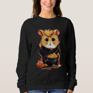 Sudadera Otaku Hamster come comida japonesa fideos de Ramen