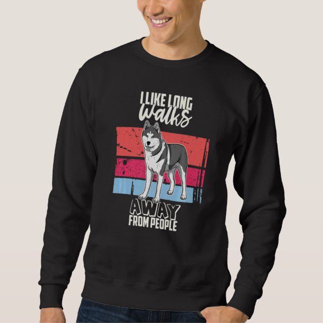 Sudadera Otaku Huskie Dog Vintage 43 (Anverso)