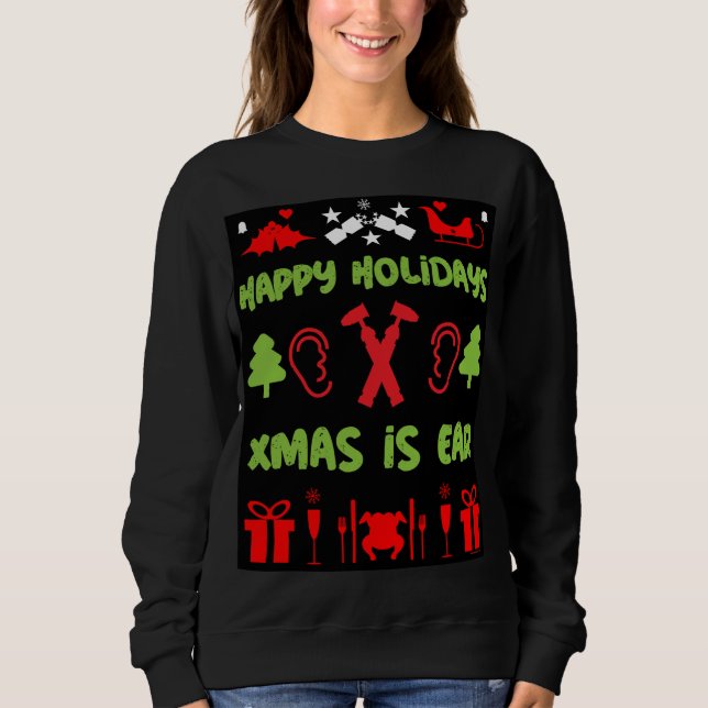 Sudadera Otolaringología Otorhinolaringólogo Xmas Sw (Anverso)