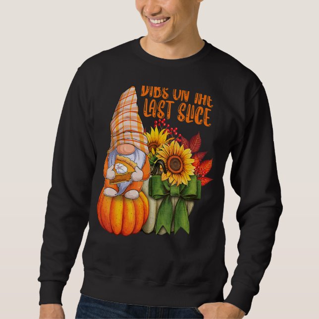 Sudadera Otoño a Gnome le encanta el postre de calabaza y o (Anverso)
