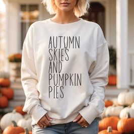 Sudadera Otoño Cielos y bragas de calabaza caída de moda