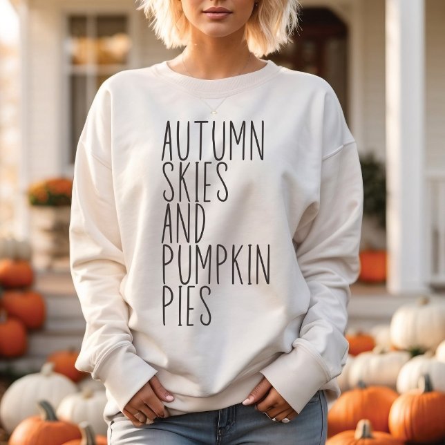 Sudadera Otoño Cielos y bragas de calabaza caída de moda (Subido por el creador)