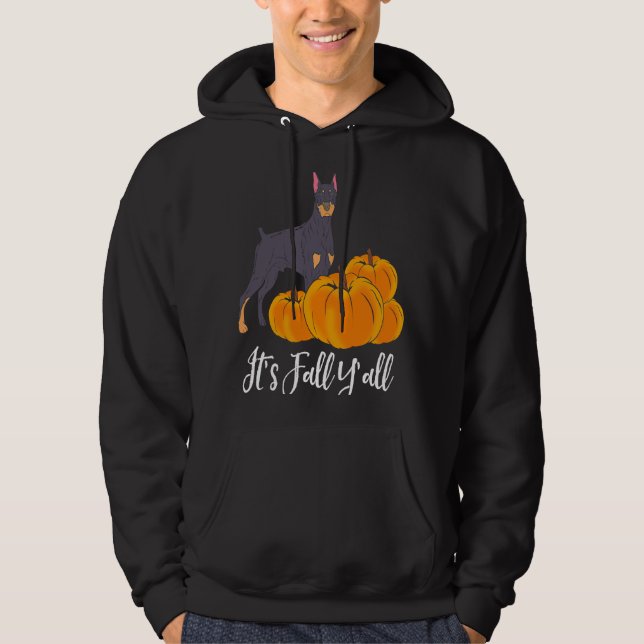 Sudadera Otoño de perro doberman (Anverso)