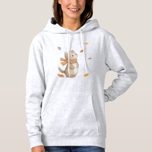 Sudadera Otoño deja gato - Ilustracion gitano de otoño acog (Anverso)