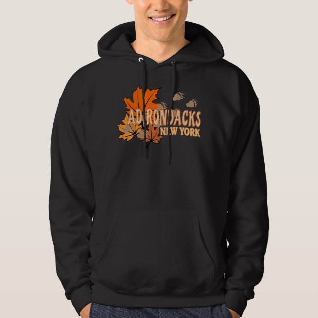 Sudadera Otoño en los Adirondacks con hojas de otoño con os (Anverso)