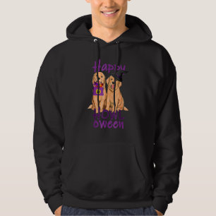 Sudadera Otoño Golden Retriever Halloween Feliz Howl O Ween