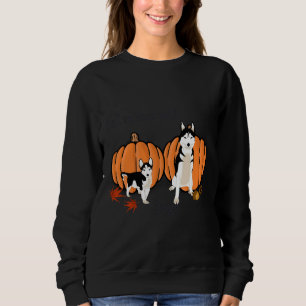 Sudadera Otoño Husky Calabaza Cae Caída Siberian Husky
