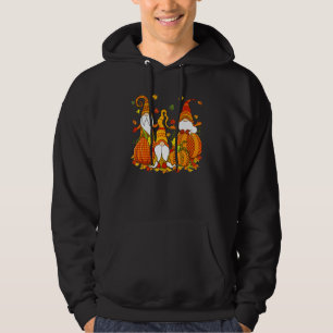 Sudadera Otoño Otoño Hoja de Maple Gnomes Pumkins Leopard G