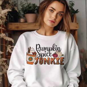 SUDADERA OTOÑO TEMÁTICO PUMPKIN SPICE JUNKIE COFFEE LOVER