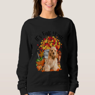 Sudadera Otoño Y Todo Cocker Spaniel Calabaza Cae Otoño